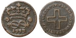 World Coins - Kingdom of Sardinia Victor Amedeus III Savoia (1773-1796) 2 Denari 1773 R2. VF\XF