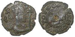 Ancient Coins - Kingdom of Axum Gilt Æ Unit Time of Ebana AD 460-480 Rare VF+