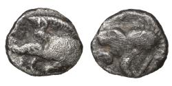 Ancient Coins - Mysia Kyzikos AR hemiobol ca 450-400 BC
