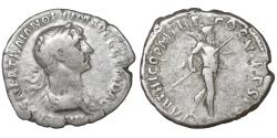 Ancient Coins - Trajan AR denarius Rome AD 116-117 VF\XF Mars