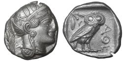 Ancient Coins - ATTICA Athens 454-404 BC AR Tetradrachm XF