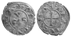 World Coins - Medieval Italy. Ancona. Autonomous city. Denar. 1200-1300 AD. XF