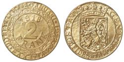 World Coins - Belgium 2 Franken 1918, Ghent - WW1 German Occupation Coinage