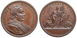 World Coins - Papal States. Clement XIV 1769-1774. Year II. Medal. Rare. UNC