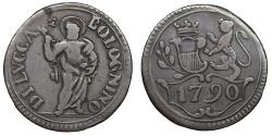 World Coins - Italian States. Lucca (Republic). 1705-1790. Carlo Ludovico di Borbone. BOLOGNINO 1790