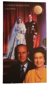 World Coins - Great Britain Commemorative Golden Wedding crown 5 Pounds proof 1997