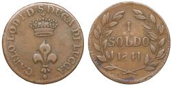 World Coins - Italian States Lucca (Duchy) Carlo Ludovico di Borbone Soldo 1841