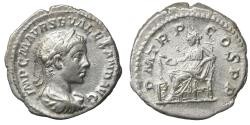 Ancient Coins - Severus Alexander (222-235). AR Denarius. Rome AD 222 Salus