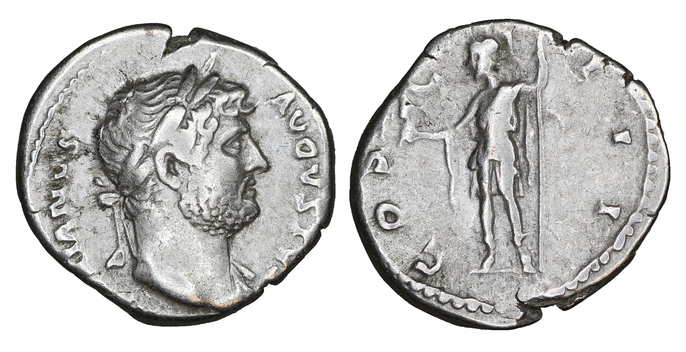 Hadrian AR Denarius Rome AD 125-128 XF+ | Roman Imperial Coins