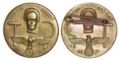 World Coins - Germany. Third Reich. Tag der arbeit. Brooch. 1934. Labor Day