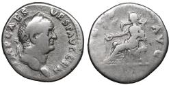 Ancient Coins - Vespasian AD 69-79 AR denarius / SALVS AVG