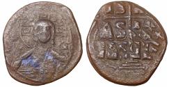 Ancient Coins - Anonymous Time of Romanus III Æ Follis Constantinopolis AD 1028-1034 VF+