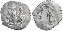 Ancient Coins - Heraclius with Heraclius Constantine (610-641) Hexagram. Constantinople.