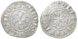 World Coins - CRUSADERS County of Tripoli Bohémond VI 1251-1275 AR Gros Lightly toned XF