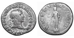Ancient Coins - Trajan Silver Denarius AD 98-117 Rome aXF Hercules