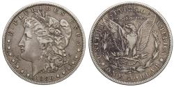World Coins - USA Morgan Dollar 1886-O Silver KM.110  XF