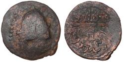 World Coins - Central Asia. Bukharan Soghd. Semirechya. Bronze unit of Asbar, ca.500 AD