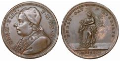 World Coins - Papal Clement XIII Medal year I 29-06-1759 Rare. XF+