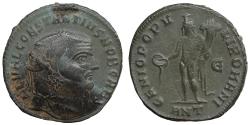 Ancient Coins - Constantius I. As Caesar, A.D. 293-305. AE follis / Genius