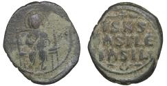 Ancient Coins - Constantine IX Monomachus AD 1042-1055 Anonymous follis Æ Class D VF/XF