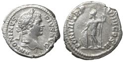Ancient Coins - Caracalla, AD 198 – 217. AR Denarius / Mars