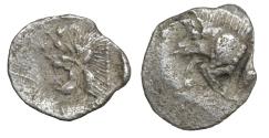 Ancient Coins - Mysia Kyzikos 450-400 BC AR Hemiobol