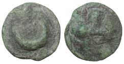 Ancient Coins - Italy Northern Apulia Luceria Cast AE reduced Semuncia 217-212 BC