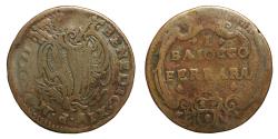 World Coins - Papal States. Benedict XIV (1740-1758). FERRARA. Baiocco RARE