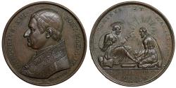 World Coins - Papal States. Gregory XVI 1831-1846. Medal year IX. 1839. Rare