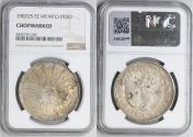 World Coins - MEXICO. 8 Reales, 1902-Zs FZ. KM-409.3. Chopmarked. NGC certified Chinese chopmarks
