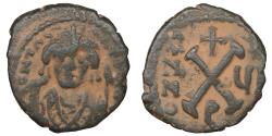 Ancient Coins - Maurice Tiberius (582-602 AD). AE Decanummium