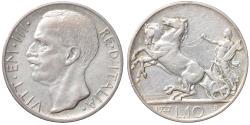 World Coins - Kingdom of Italy Victor Emmanuel III 10 Lire 1927 Silver