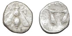 Ancient Coins - IONIA Ephesos Circa 390-325 BC Diobol Bee\stags