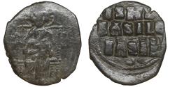 Ancient Coins - Constantine IX Monomachus AD 1042-1055 Anonymous follis Æ, Class D. Constantinople Follis VF
