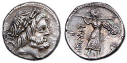 Ancient Coins - L. Procilius AR Denarius - 80 BC