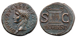 Ancient Coins - Divus Augustus AE As - Ara Providentiae Augusti