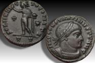 Ancient Coins - AE follis Constantine I the Great, Ticinum (Pavia) mint - mintmark T T - circa 316 A.D.