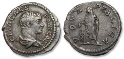 Ancient Coins - AR denarius Geta as Caesar, Rome mint circa 203-209 A.D. - VOTA PVBLICA -