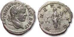 Ancient Coins - AR denarius Caracalla, Rome mint circa 210-213 A.D. - MONETA AVG -