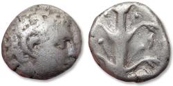 Ancient Coins - AR didrachm KYRENAICA / Cyrenaica - Kyrene / Cyrene, time of Magas circa 294-275 B.C. - cornucopiae symbol -
