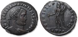 Ancient Coins - AE 27mm follis Galerius, Heraclea mint 3rd officina (mintmark •HTΓ•) circa 308-310 A.D.
