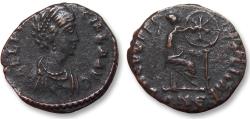Ancient Coins - AE 13 / half centenionalis Aelia Flaccilla, Augusta, Antioch mint 5th officina (Є) circa 383-386 A.D. - tiny little coin -