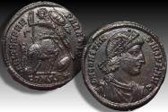 Ancient Coins - AE 24mm centenionalis Constantius II as Augustus, Constantinople mint circa 348-351 A.D. - nearly as minted -