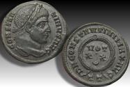 Ancient Coins - AE follis Constantine I The Great, Ticinum (Pavia) mint 3rd officina circa 322-325 A.D.