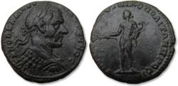 Ancient Coins - AE 26mm Macrinus, Moesia Inferior, Nikopolis mint 217-218 A.D. - struck under magistrate Statius Longinus -