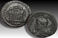 Ancient Coins - Follis Constantine I The Great, Londinium circa 319-320 A.D. - var with altar decorated w star and wreath