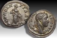 Ancient Coins - AR denarius Severus Alexander, Rome mint circa 229 A.D. - ABVNDANTIA AVG - superb coin !