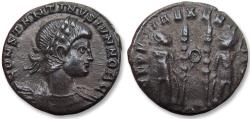 Ancient Coins - Constantine II Caesar AE follis, Treveri (Trier) mint 330-335 A.D. - wreath + TRS -