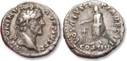 Ancient Coins - AR denarius Antoninus Pius, Rome 158-159 A.D. - VOTA SVSCEPTA DEC III, COS IIII -