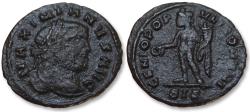 Ancient Coins - AE quarter 1/4 follis / nummus Maximian / Maximianus, Siscia mint circa 305 A.D. - scarce / rare cointype -